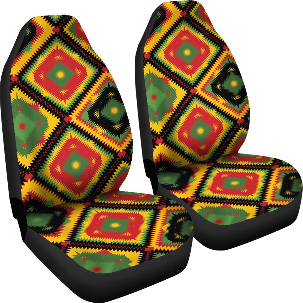 Rasta Reggae Color Pattern Universal Fit Car Seat Covers
