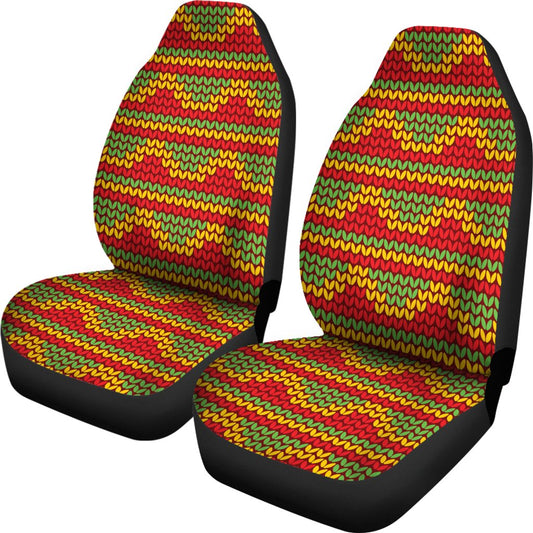 Rasta Reggae Color Print Universal Fit Car Seat Covers
