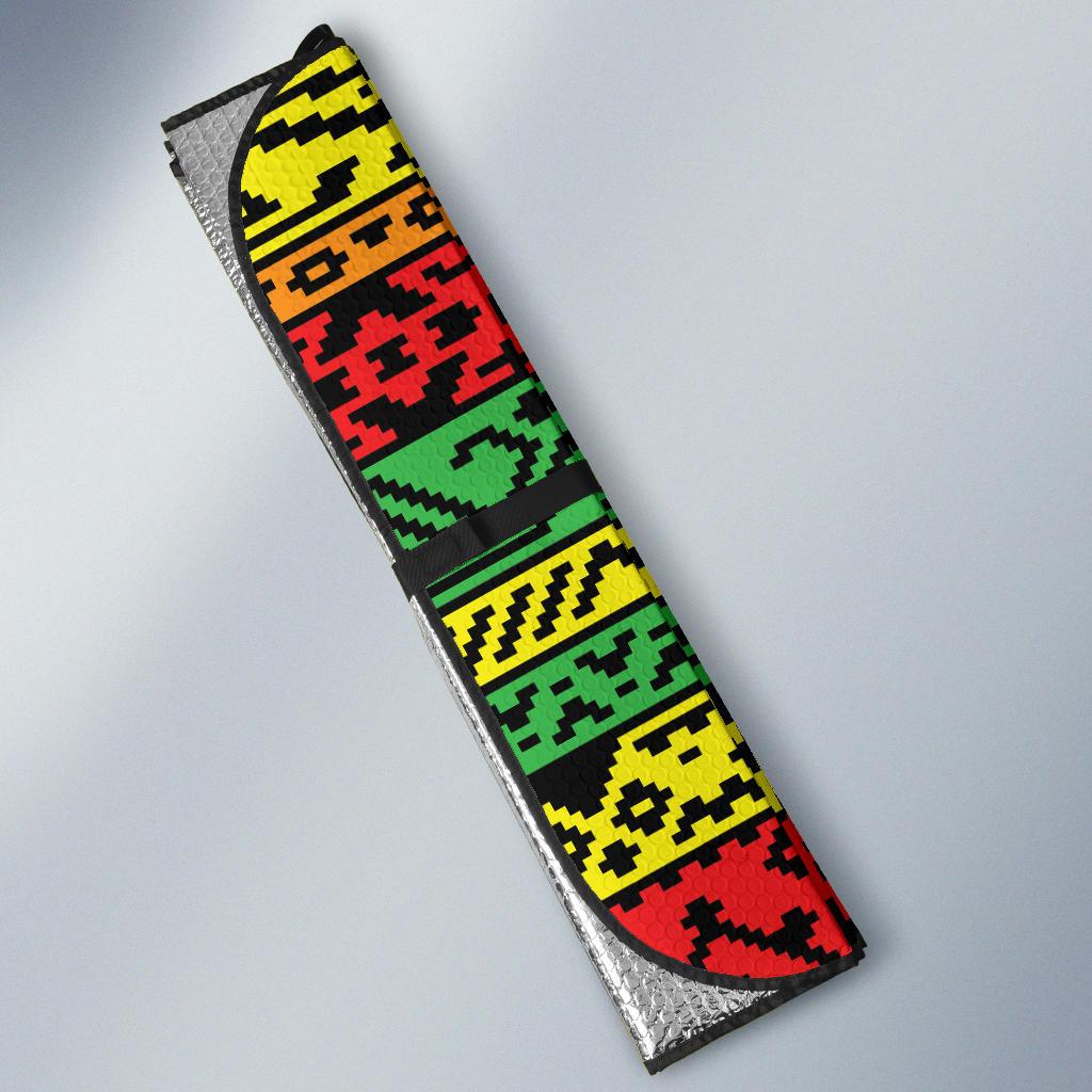 Rastafarian Pattern Print Design A02 Car Sun Shades-JORJUNE.COM