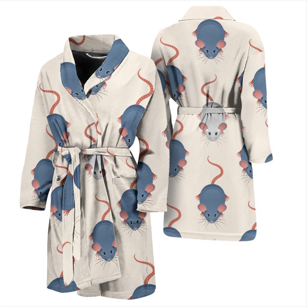 Rat Pattern Print Design 03 Men Bathrobe-JORJUNE.COM