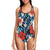 Floral Tropical Hawaiian Women One Piece Swimsuit