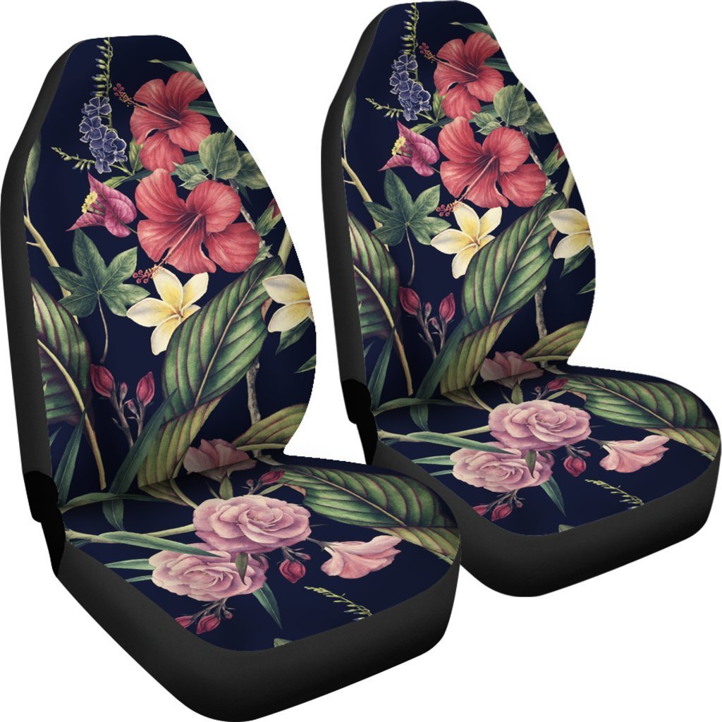 Red Hibiscus Hawaiian tropical flower Universal Fit Car Seat Covers