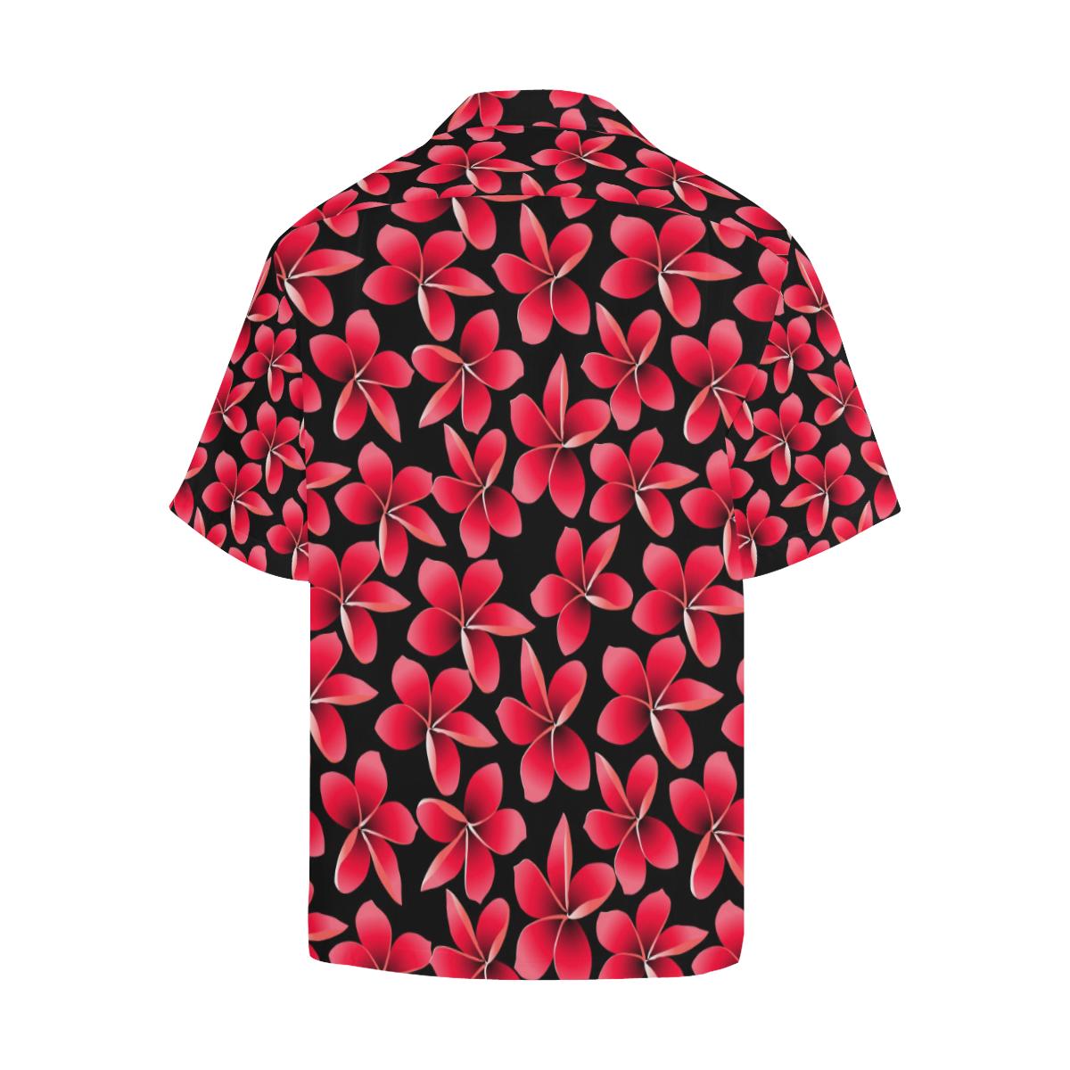 Red Plumeria Pattern Print Design PM025 Men Hawaiian Shirt-JorJune