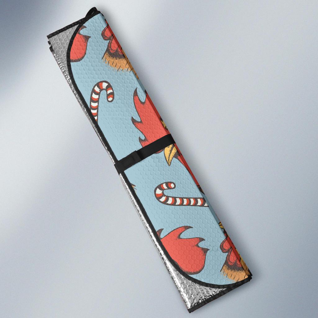 Rooster Pattern Print Design A05 Car Sun Shades-JORJUNE.COM