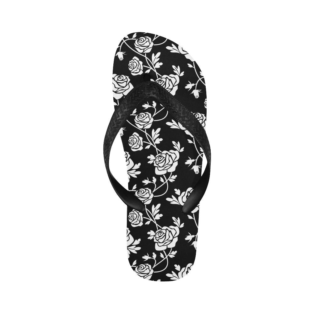Rose Pattern Print Design RO013 Flip Flops-JorJune