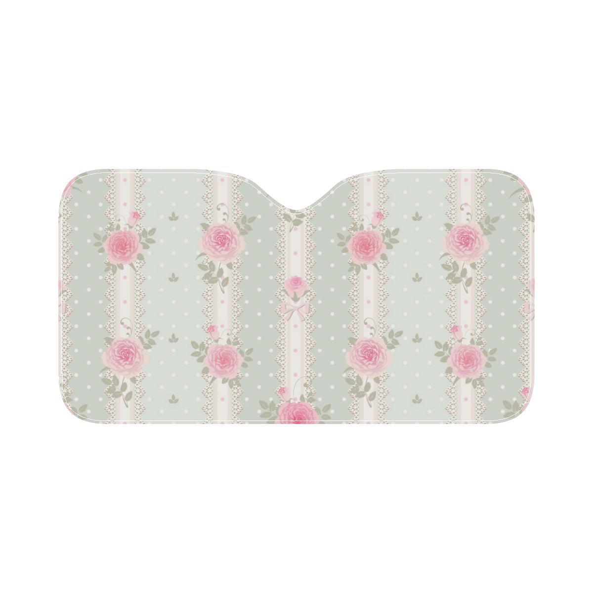Rose Pattern Print Design RO016 Car Sun Shade-JorJune
