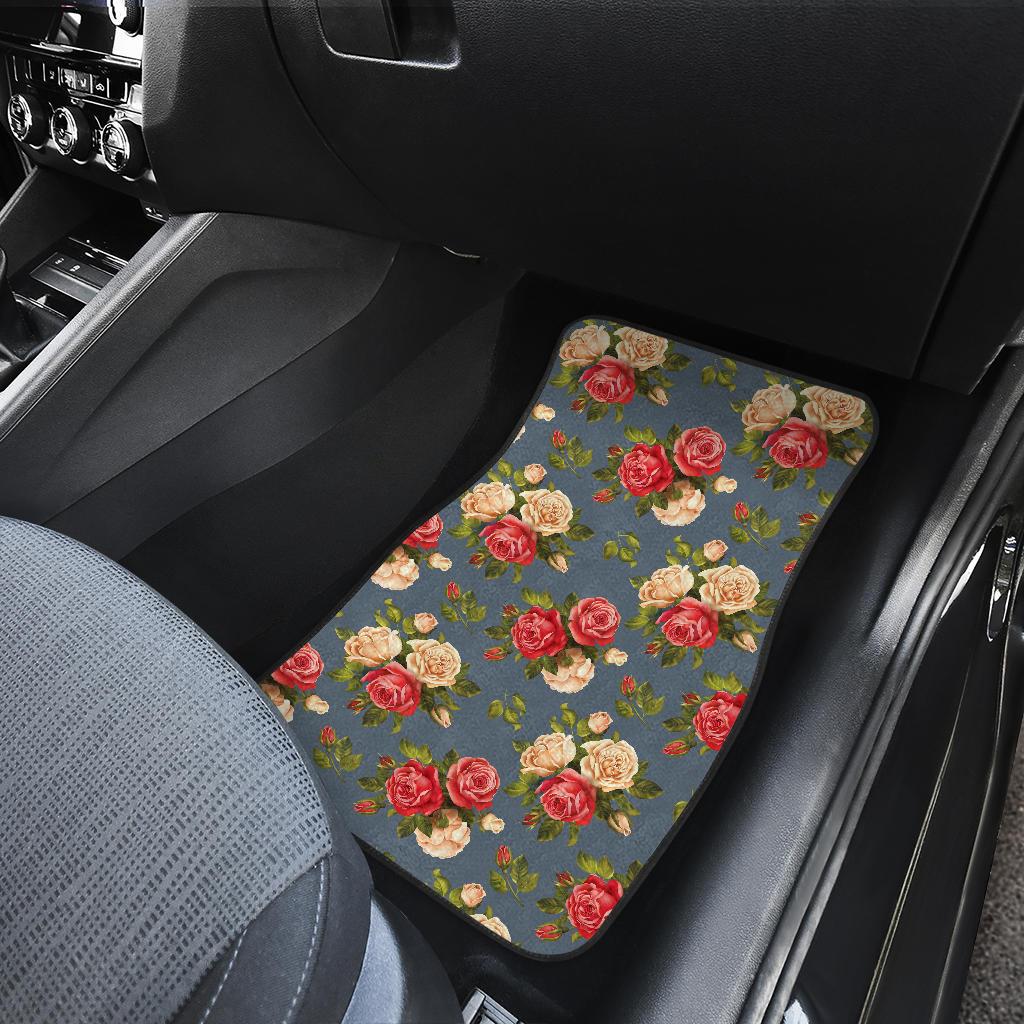 Rose Pattern Print Design RO017 Car Floor Mats-JORJUNE.COM