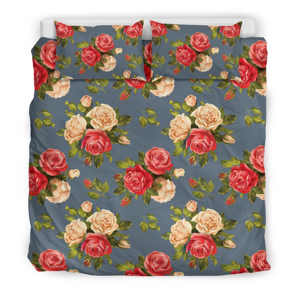 Rose Pattern Print Design RO017 Duvet Cover Bedding Set-JORJUNE.COM