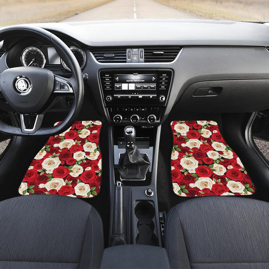 Rose Pattern Print Design RO06 Car Floor Mats-JORJUNE.COM