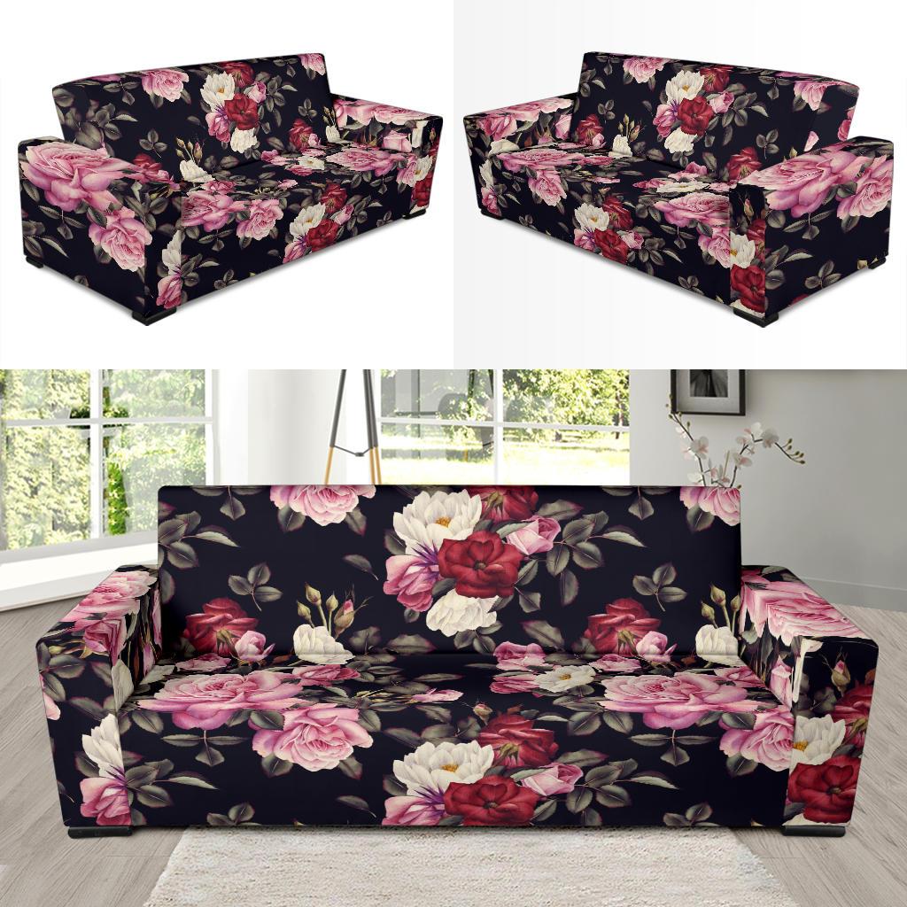Rose Pattern Sofa Slipcover-JORJUNE.COM