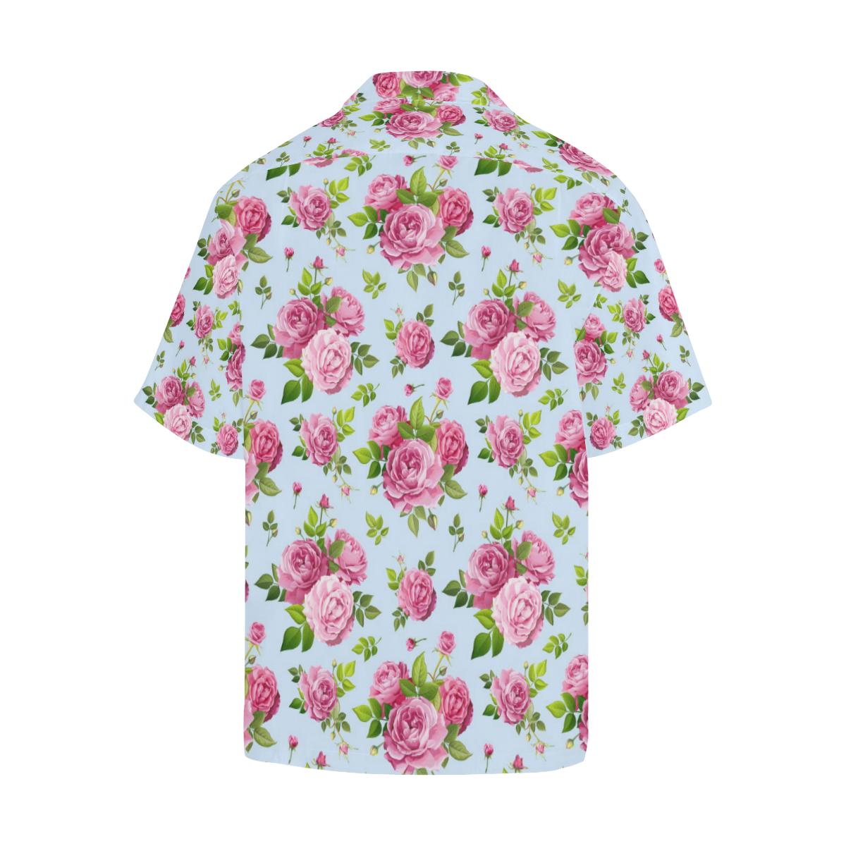Rose Pink Pattern Print Design RO08 Men Hawaiian Shirt-JorJune
