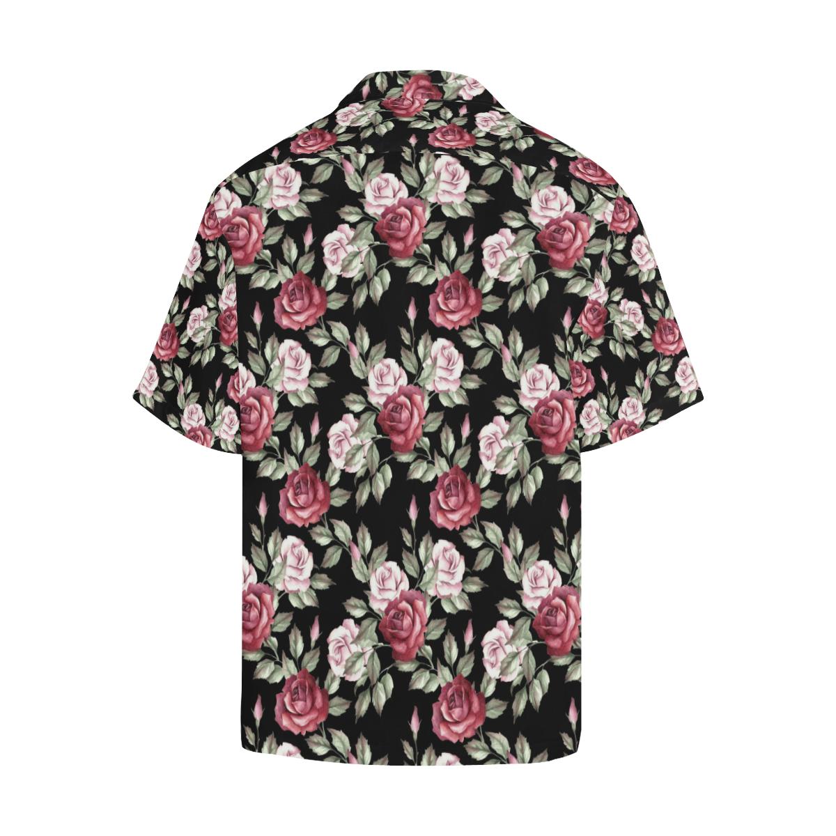 Rose Red Pink Pattern Print Design RO03 Men Hawaiian Shirt-JorJune
