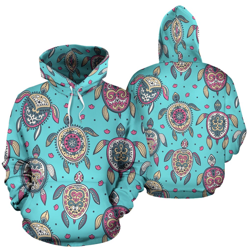 Sea Turtle Art Pattern All Over Print Hoodie
