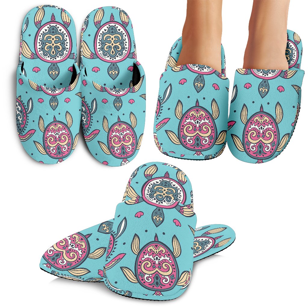Sea Turtle Art Pattern Slippers