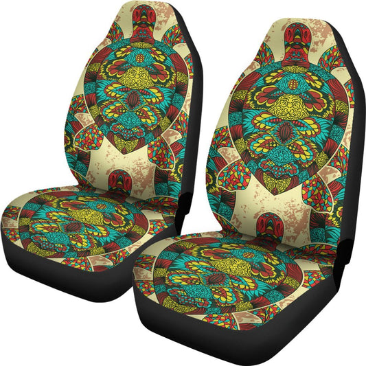 Colorful Sea Turtle Universal Fit Car Seat Covers