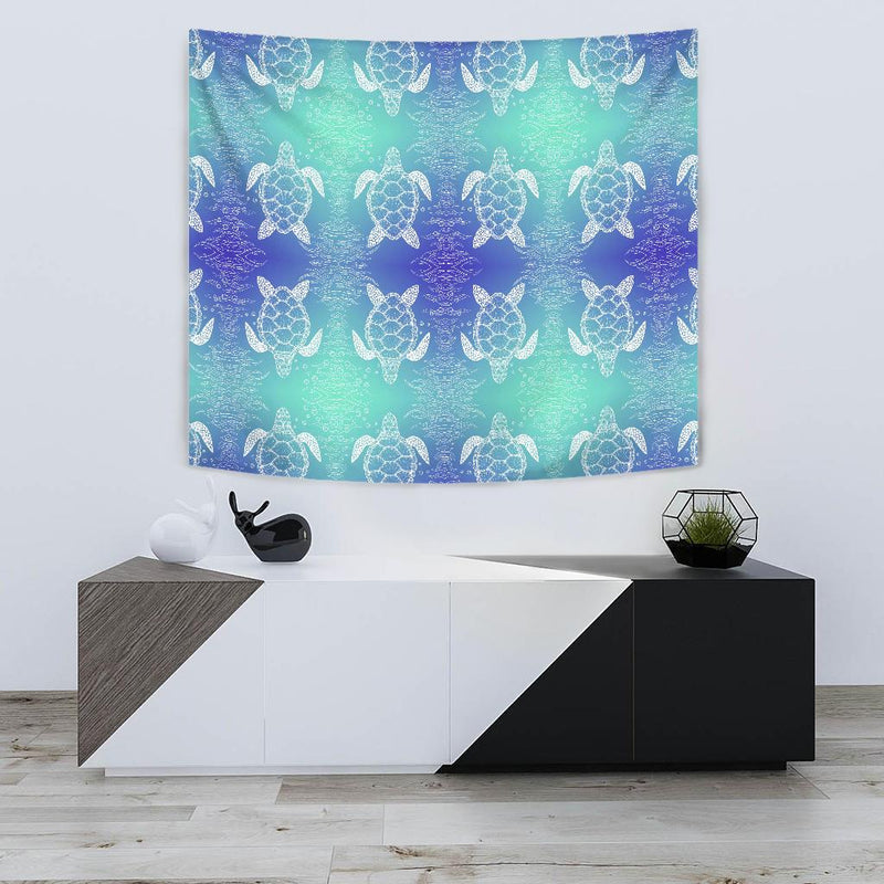 Sea Turtle Draw Tapestry