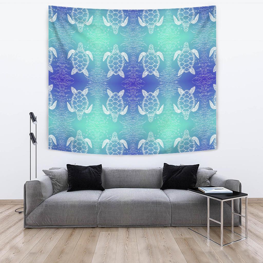 Sea Turtle Draw Tapestry
