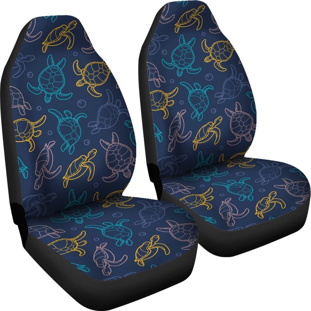 Sea Turtle pattern blue Print Universal Fit Car Seat Covers