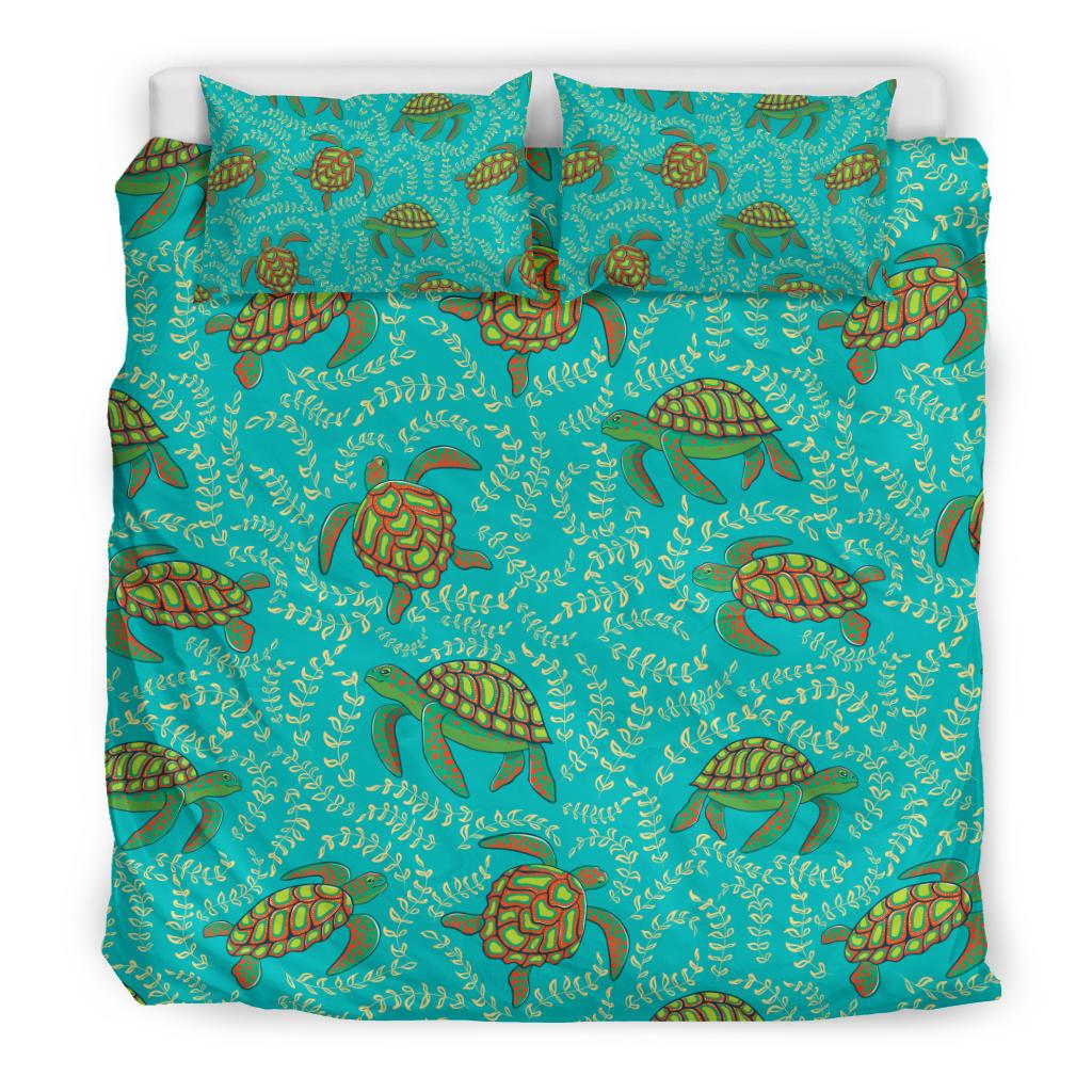 Sea Turtle Pattern Print Design T010 Duvet Cover Bedding Set-JORJUNE.COM