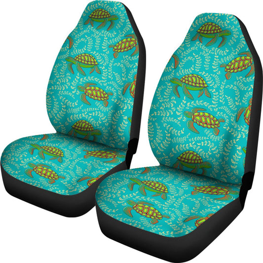 Sea Turtle Pattern Print Design T010 Universal Fit Car Seat Covers-JorJune