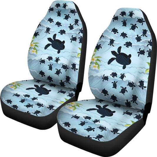 Sea Turtle Pattern Print Design T011 Universal Fit Car Seat Covers-JorJune