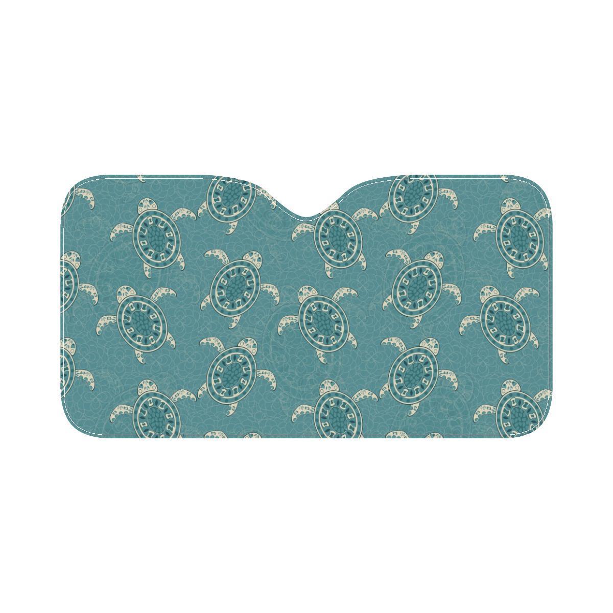 Sea Turtle Pattern Print Design T02 Car Sun Shade-JorJune