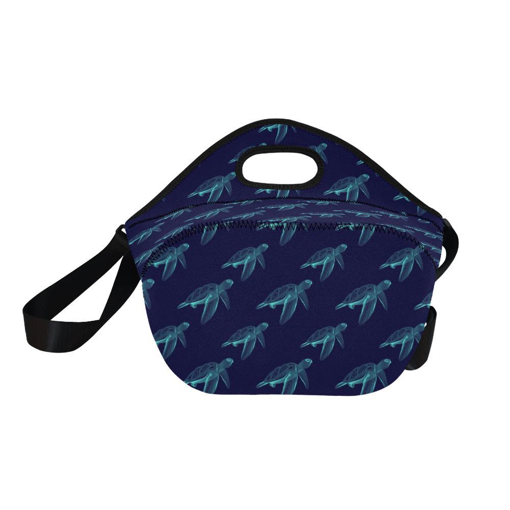 Sea Turtle Pattern Print Design T04 Neoprene Lunch Bag-JorJune