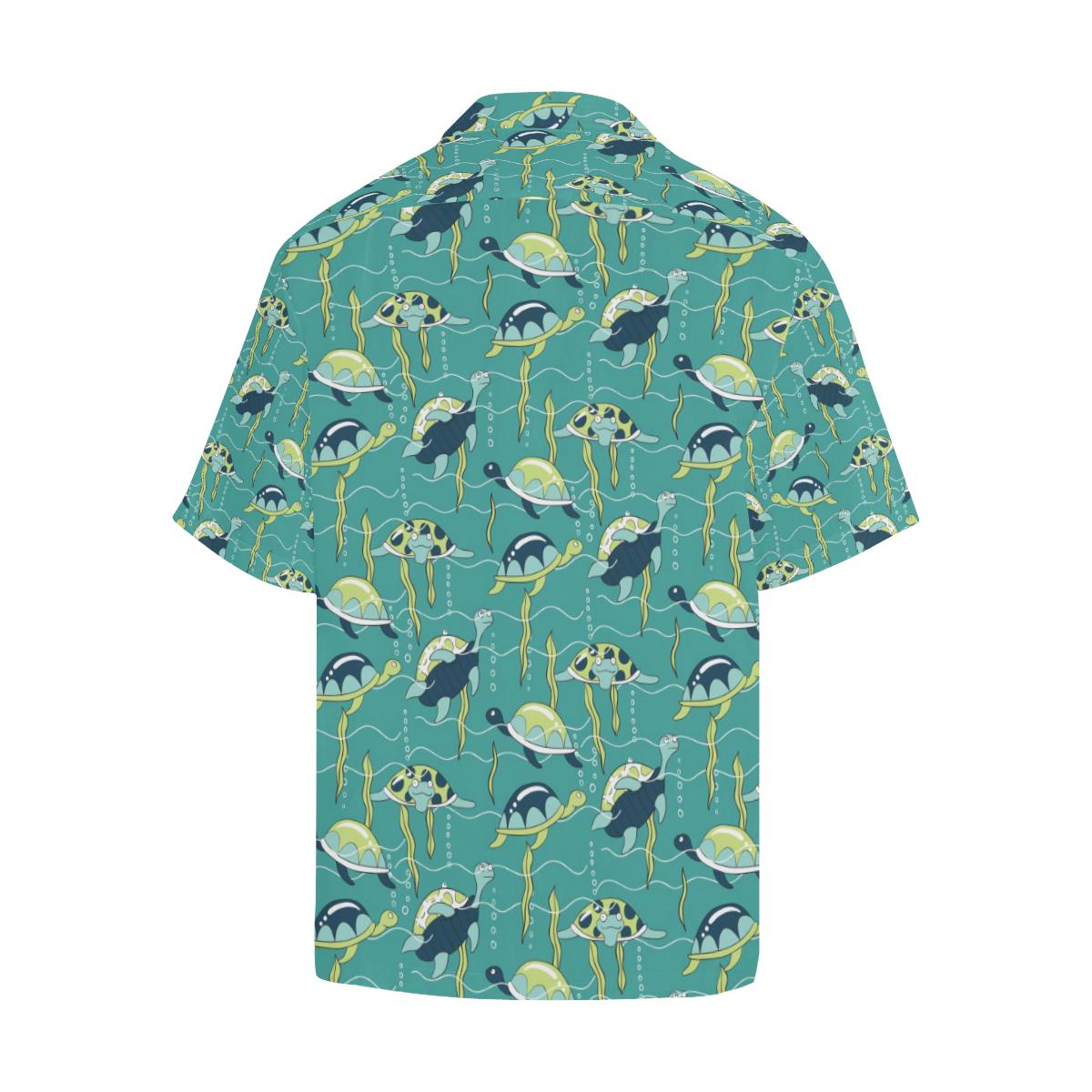 Sea Turtle Pattern Print Design T08 Men Hawaiian Shirt-JorJune