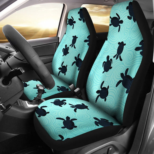 Sea Turtle Pattern Print Universal Fit Car Seat Covers