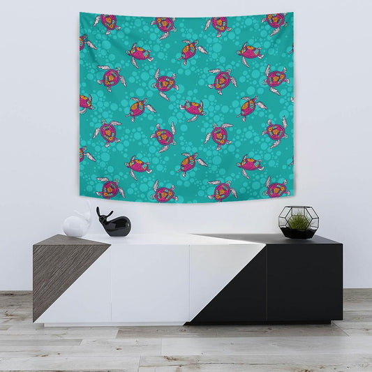 Sea Turtle Pattern Tapestry