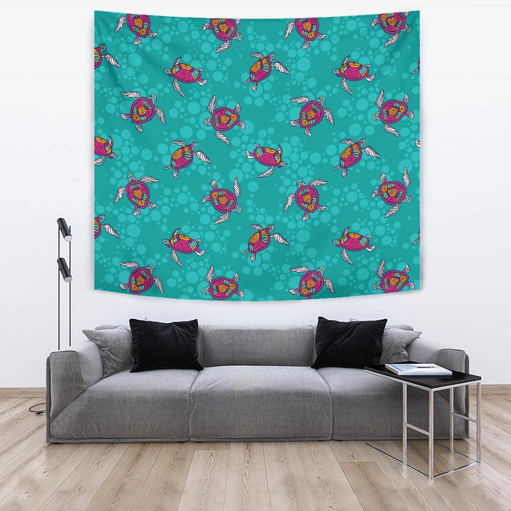 Sea Turtle Pattern Tapestry