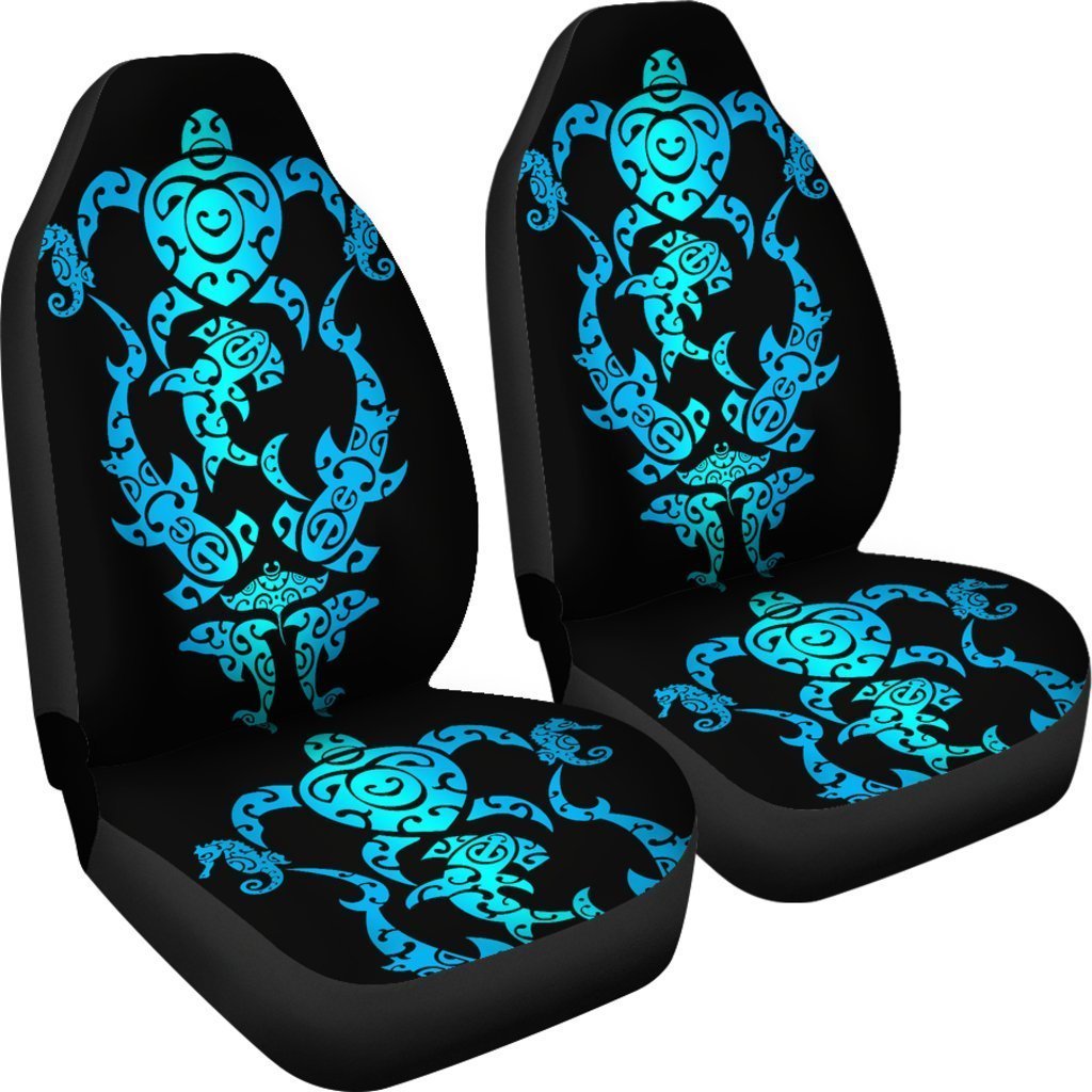 tribal sea turtle shark Polynesian Hawaiian Universal Fit Car Seat Covers