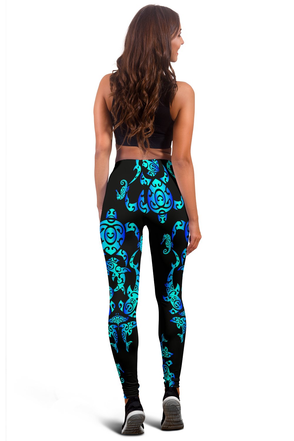 Sea Turtle Polynesian Tribal Hawaiian Women Leggings