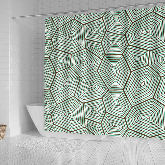 Sea Turtle Skin Print Shower Curtain