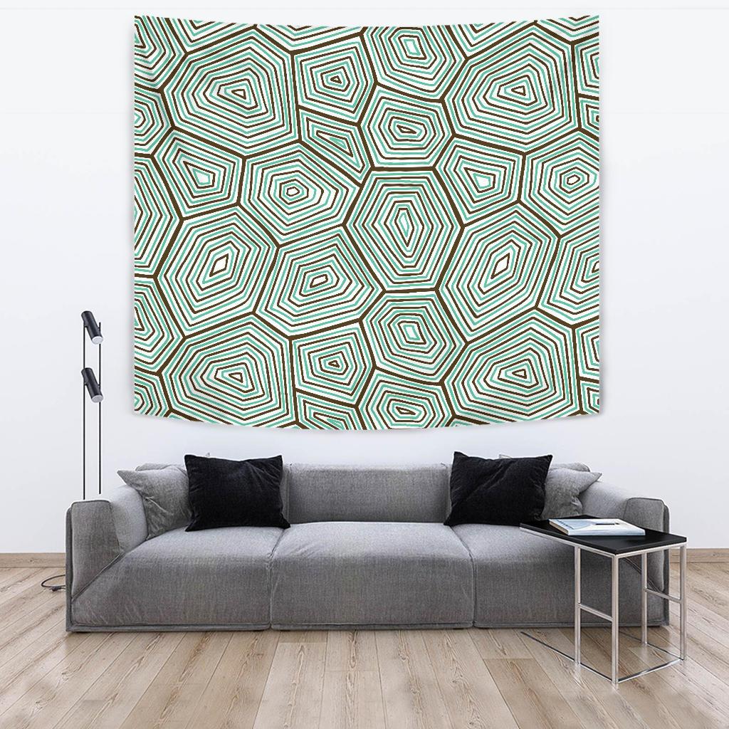 Sea Turtle Skin Print Tapestry