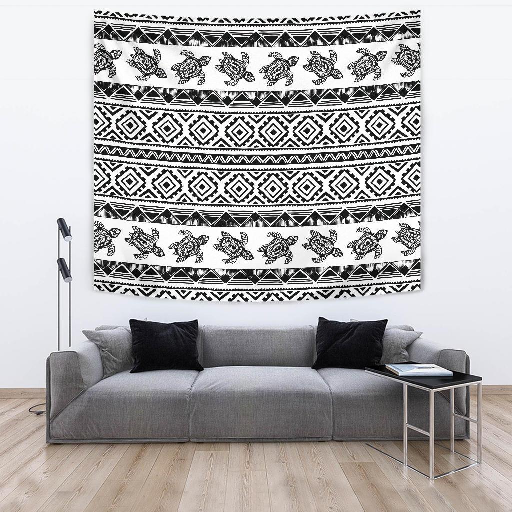 Sea Turtle Tribal Aztec Tapestry
