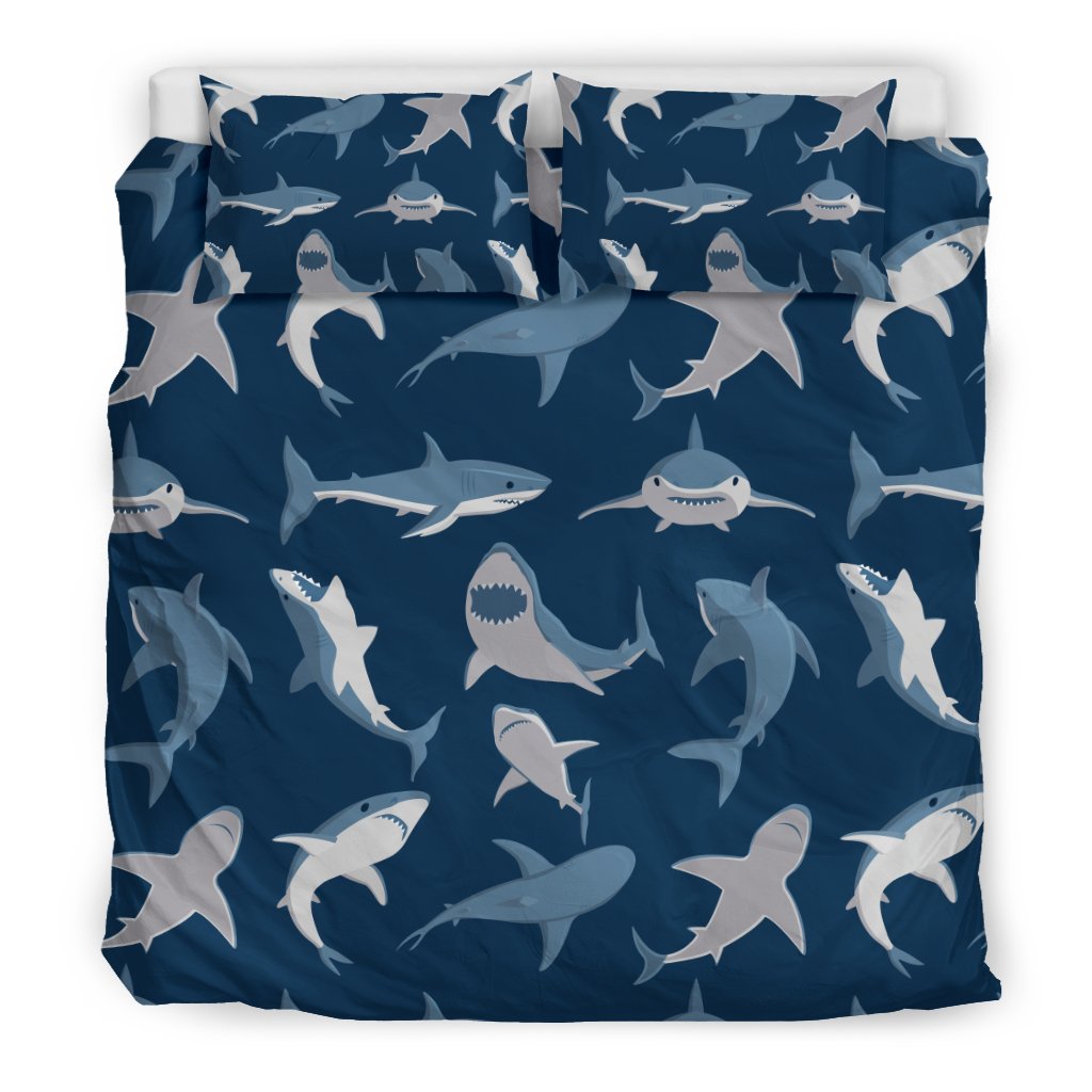 Shark Action Pattern Duvet Cover Bedding Set