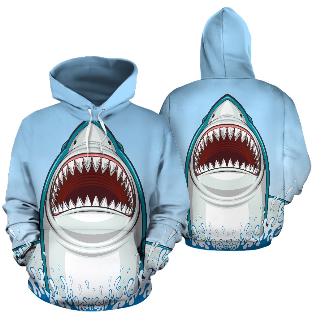 Shark Bite All Over Print Hoodie