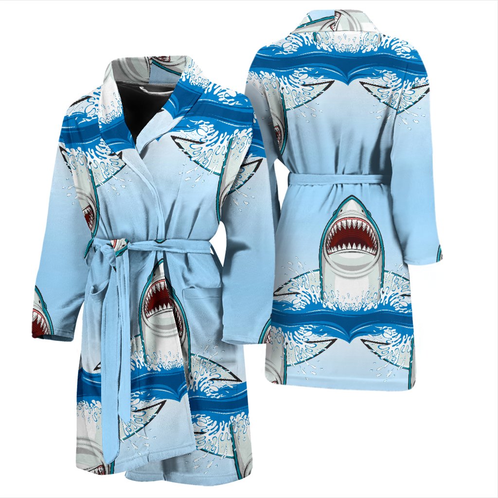 Shark Bite Men Bath Robe