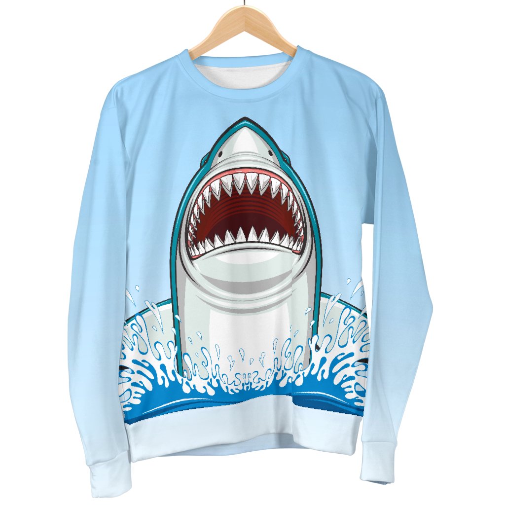 Shark Bite Men Crewneck Sweatshirt