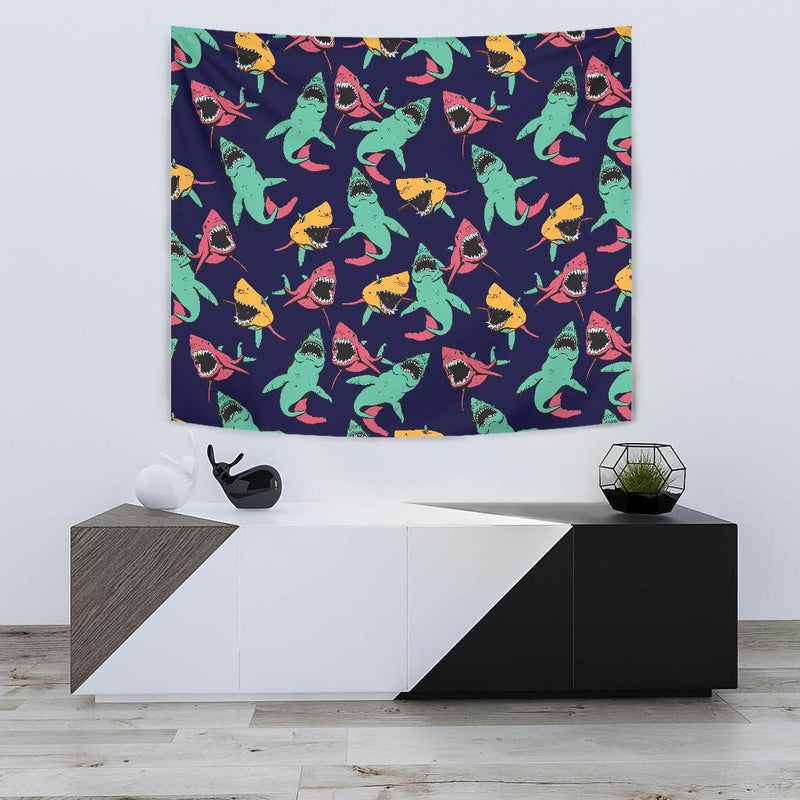 Shark Bite Pattern Tapestry