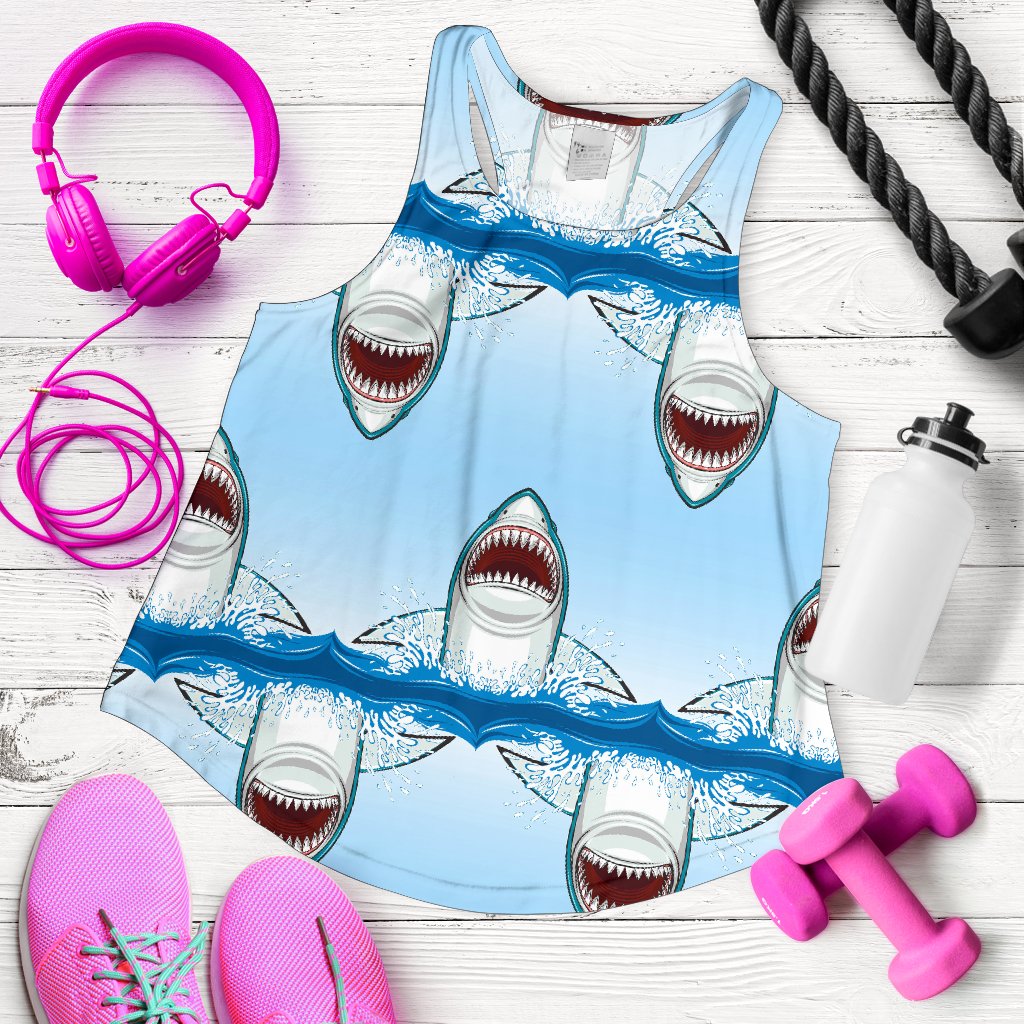 Shark Bite Women Racerback Tank Top
