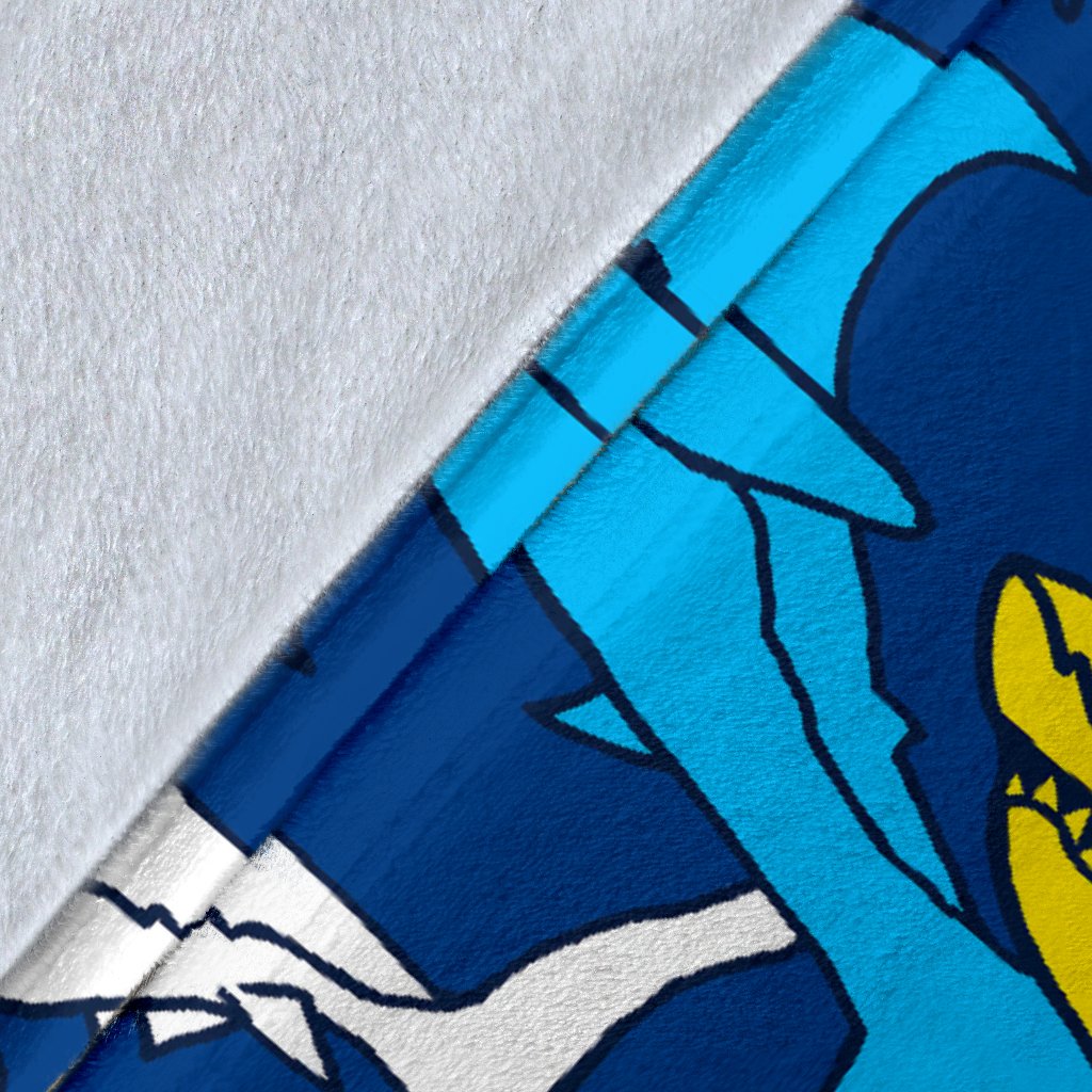 Shark Color Pattern Fleece Blanket