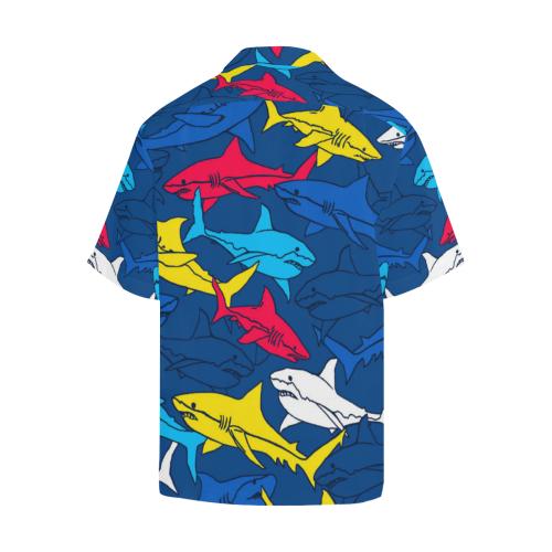 Shark Color Pattern Men Hawaiian Shirt