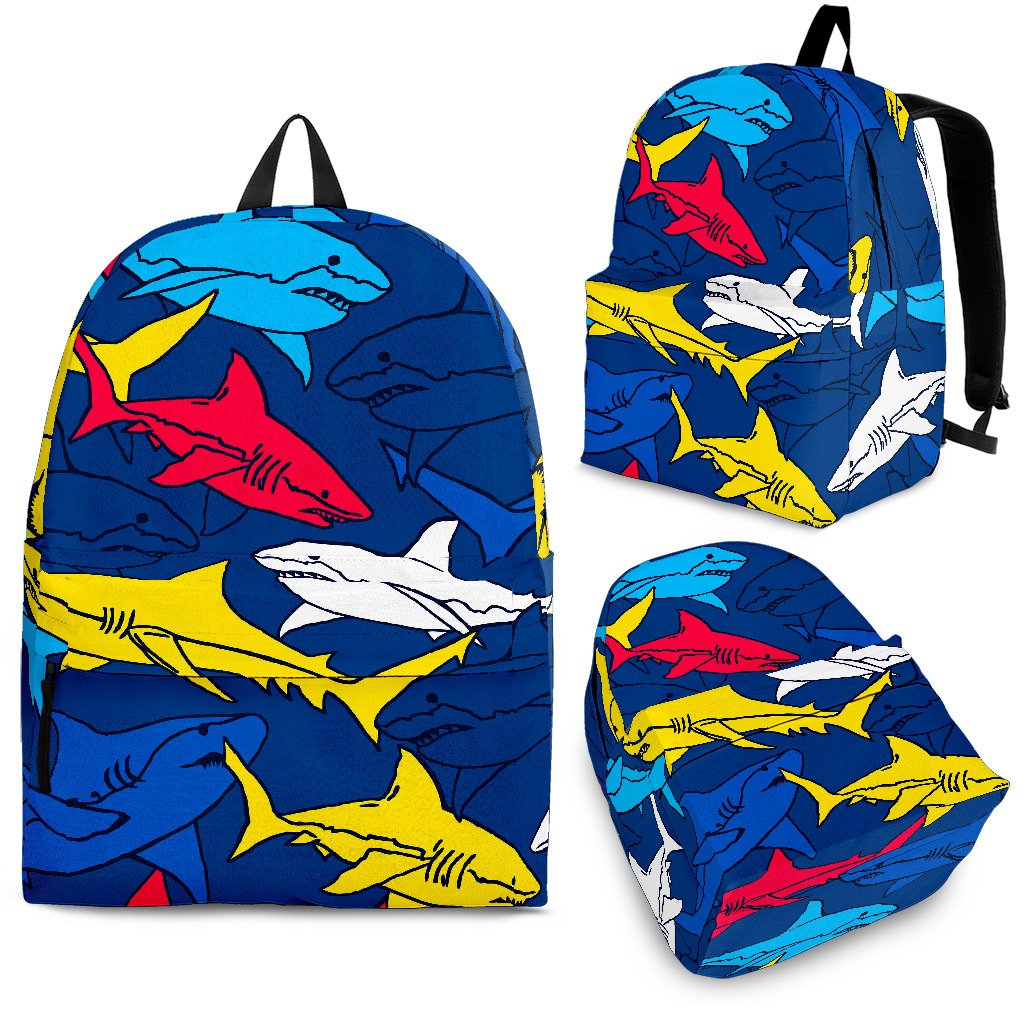 Shark Color Pattern Premium Backpack