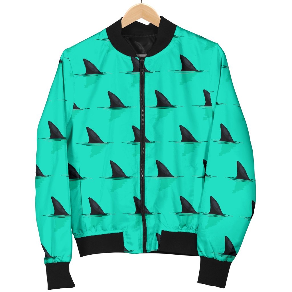 Shark Fin Pattern Men Casual Bomber Jacket