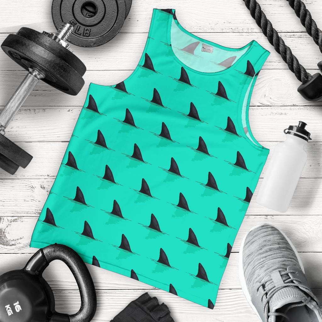 Shark Fin Pattern Men Tank Top