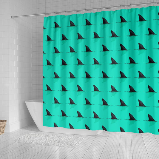 Shark Fin Pattern Shower Curtain