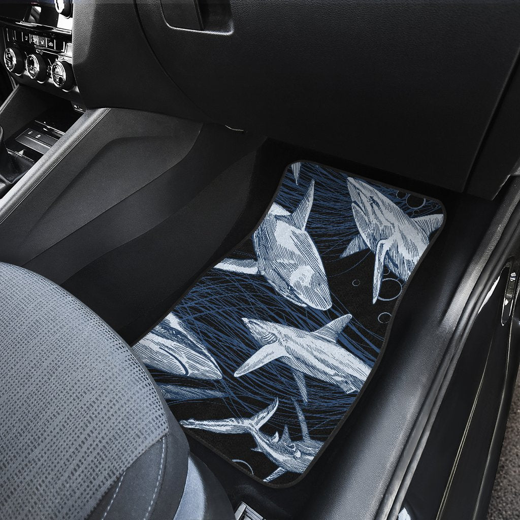 Shark Print Pattern Car Floor Mats