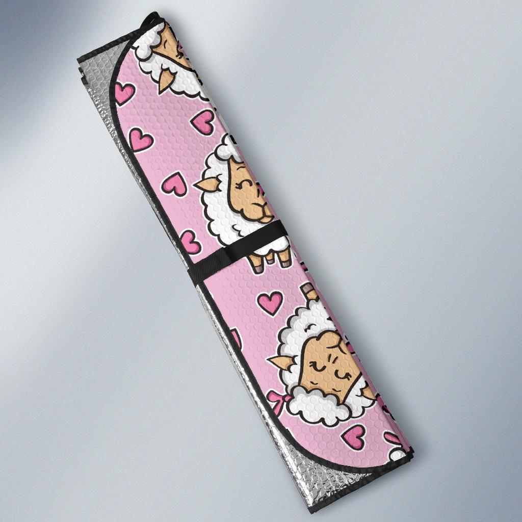 Sheep Cute Pattern Print Design 01 Car Sun Shades-JORJUNE.COM
